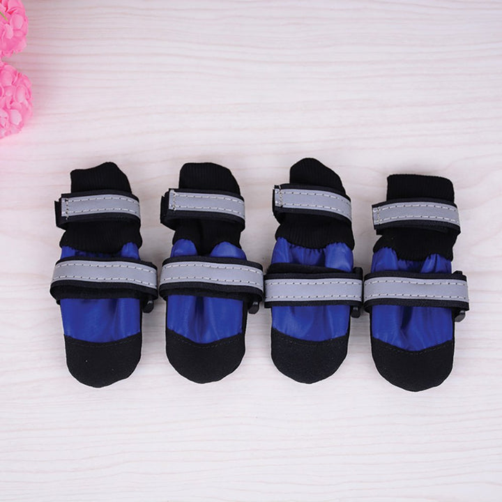 Zeez Blue Waterproof Non-Slip Pet Boots 4pk