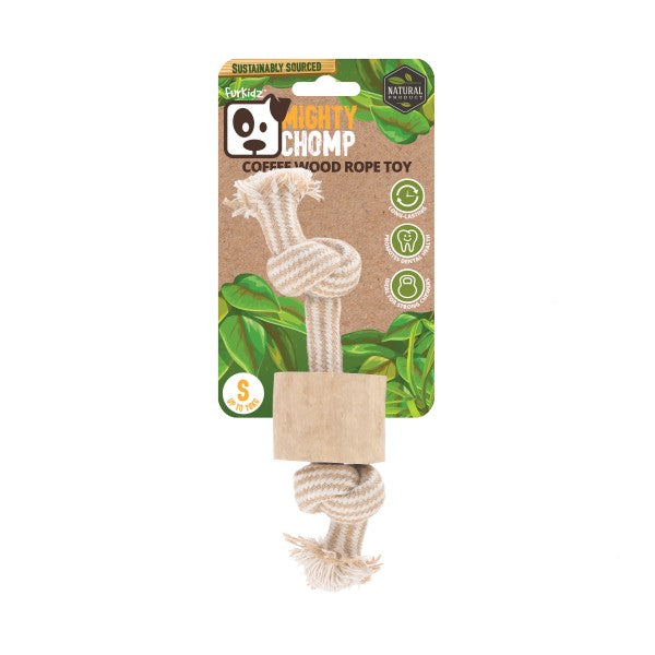Coffee Wood Rope Toy