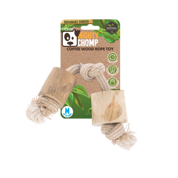 Coffee Wood Rope Toy