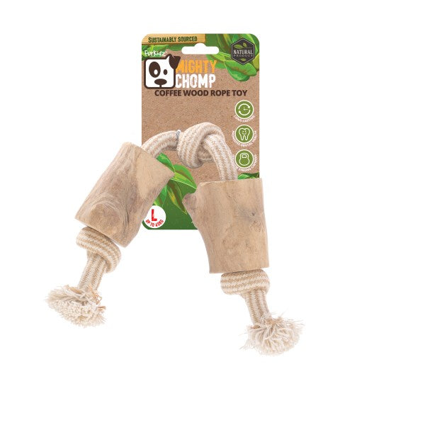 Coffee Wood Rope Toy