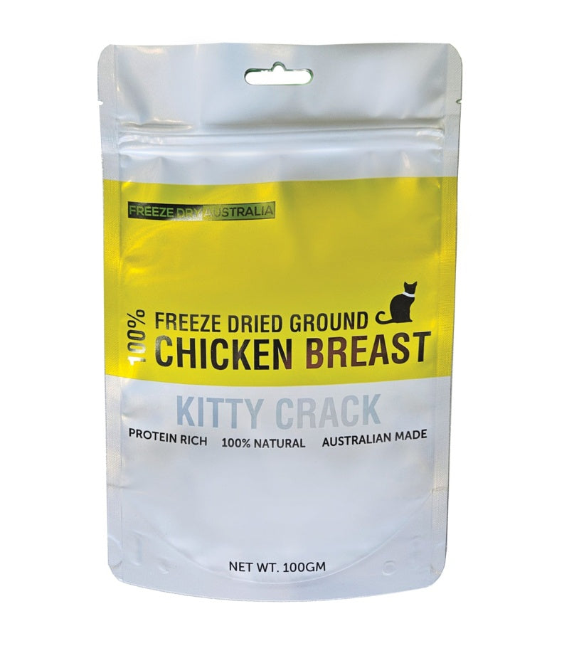 Freeze Dried Kitty Crack - Ground Chicken Breast 100g *