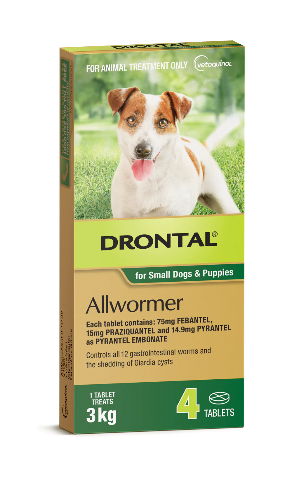 Drontal Small Dogs 3kg Tablet 4 pack
