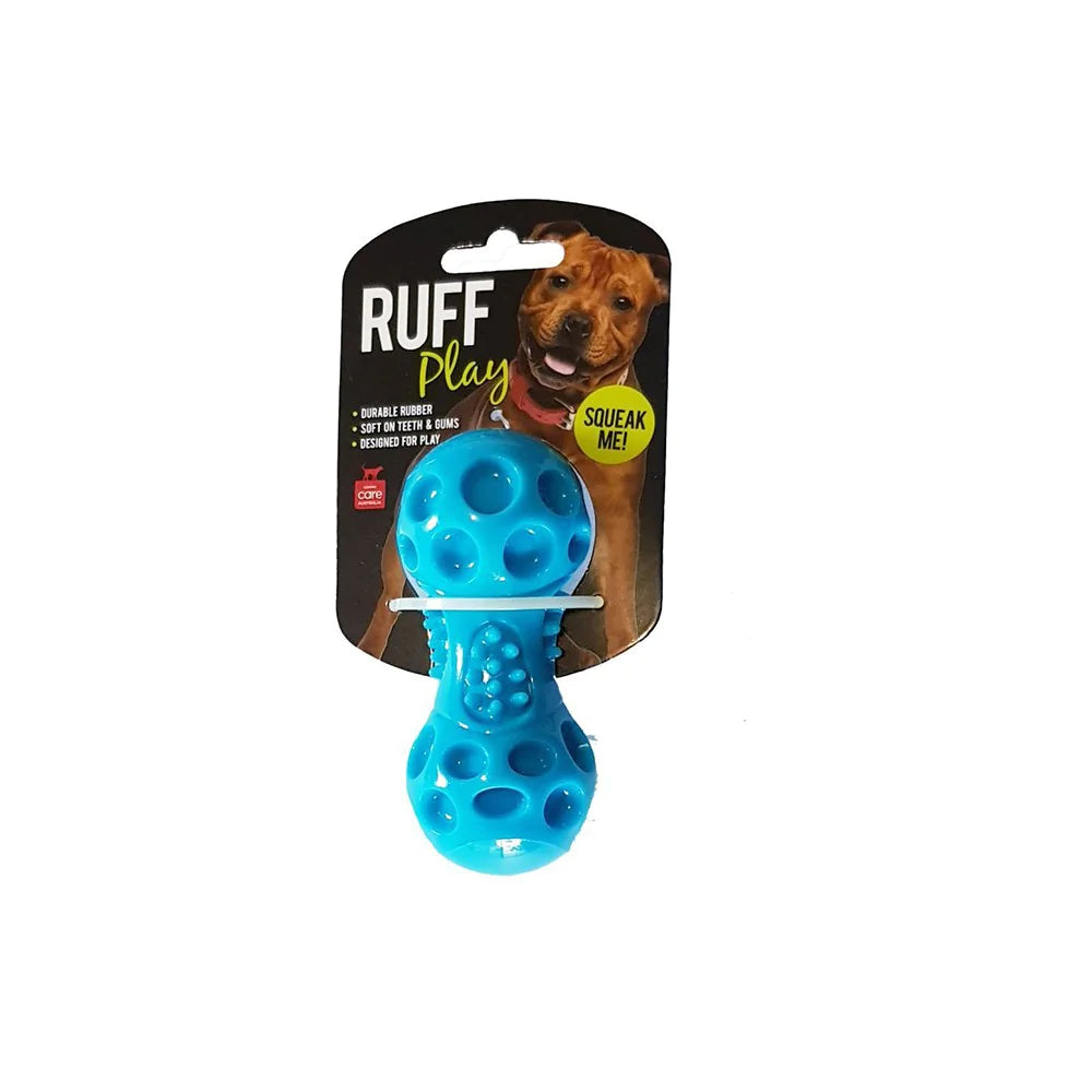 Ruff Play Durable Dumbell Blue 12cm