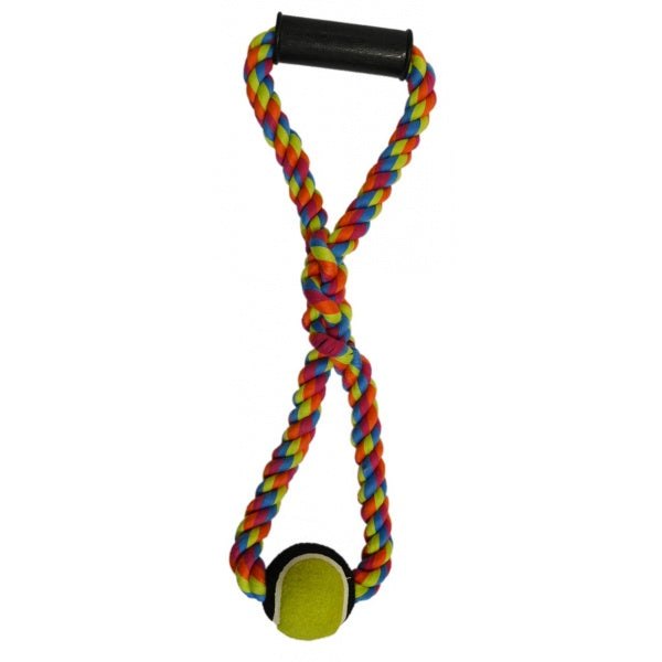 Scream Hand Tug Rope w/Tennis Ball