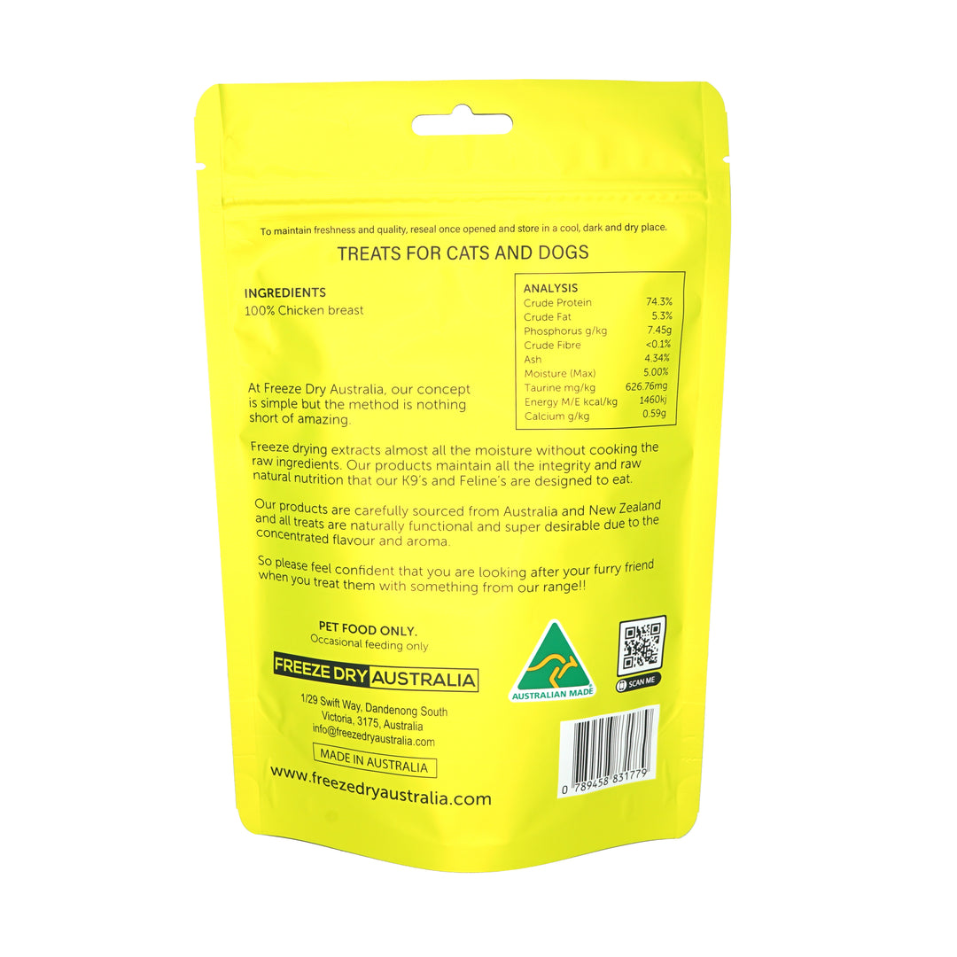 Freeze Dried Chicken Breast Chunks 100g
