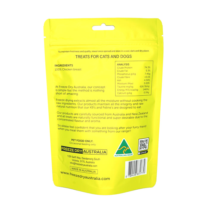 Freeze Dried Chicken Breast Chunks 100g