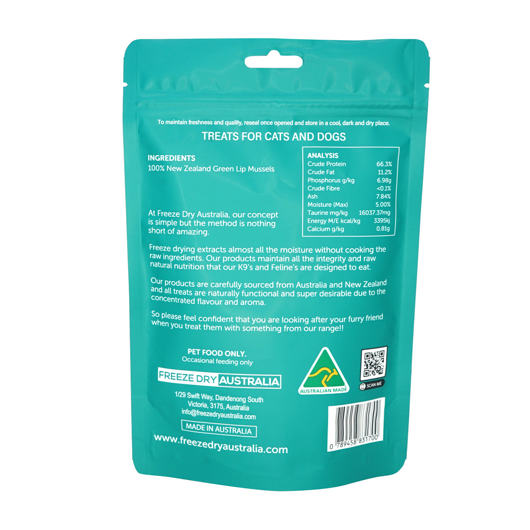 Freeze Dried Green Lip Mussels 60g