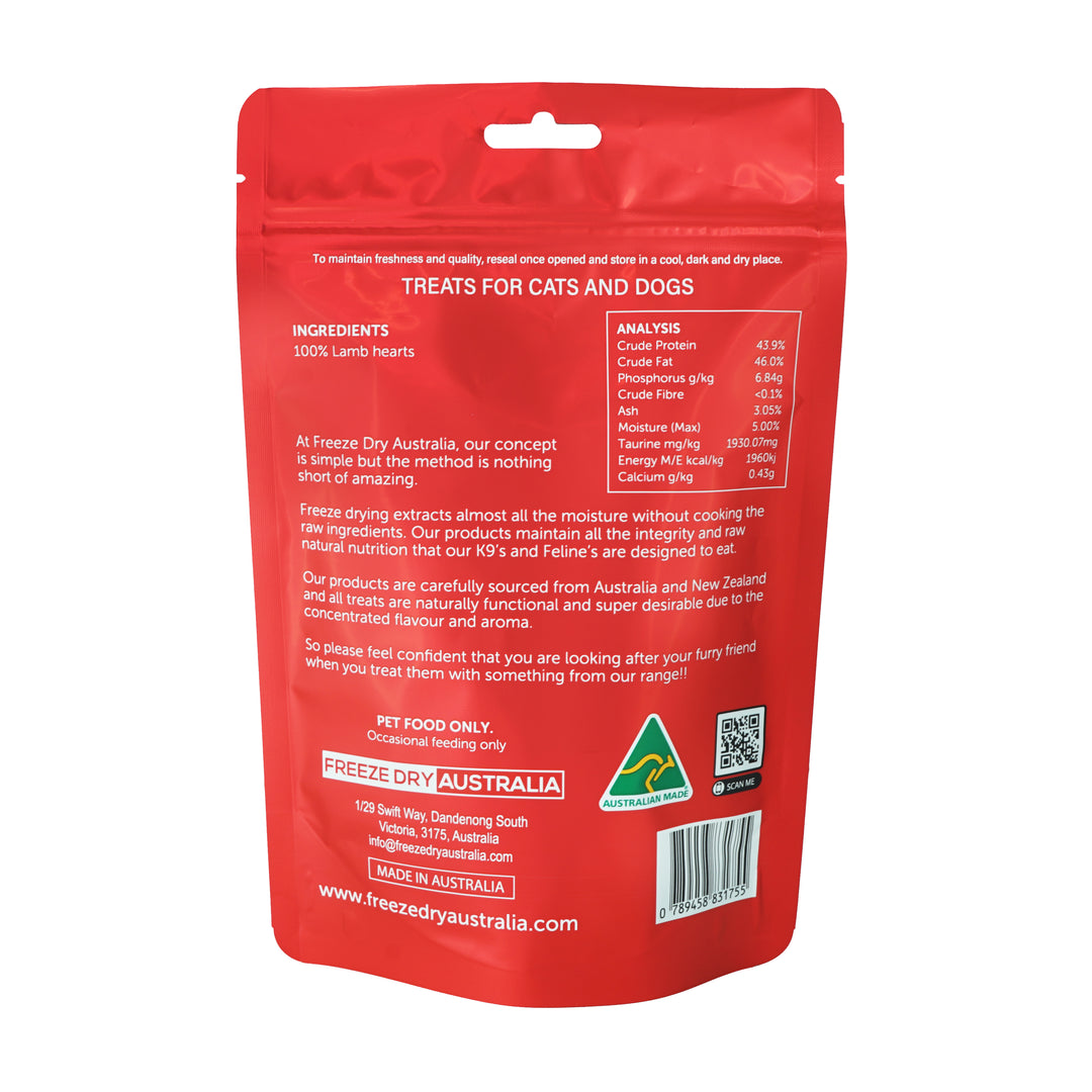 Freeze Dried Diced Lamb Hearts 100g