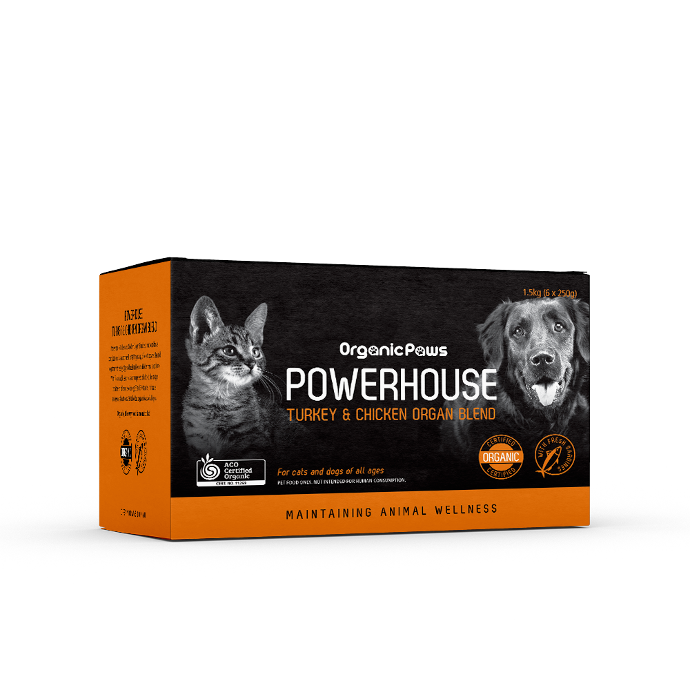 Organic Paws Powerhouse Turkey & Chicken Organ Blend 1.5kg