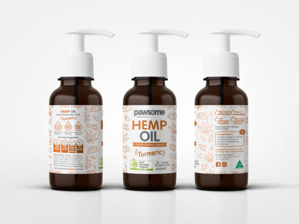 Hemp Oil with Turmeric For Dogs & Cats