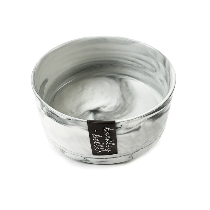 Zen Ceramic Single Stand & Bowl 1.8L White Marble