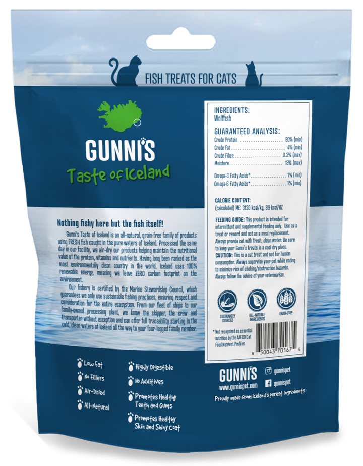 Gunni's Wolffish Mini Morsels Cat Treats 42.5g