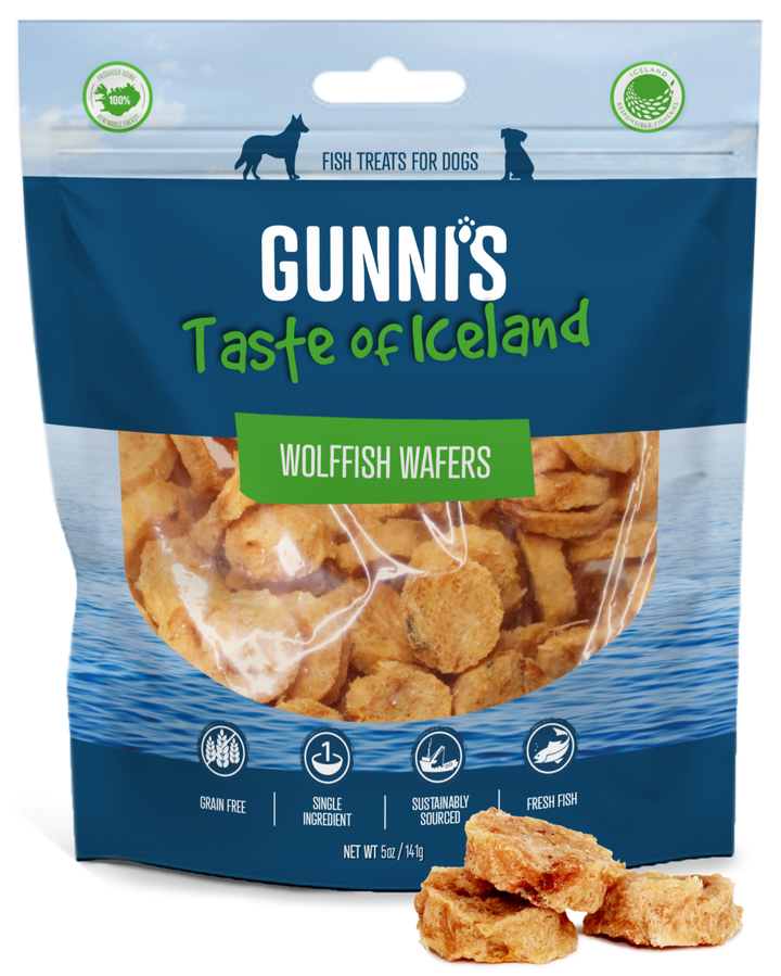 Gunni's Wolffish Wafers Dog Treats 85g