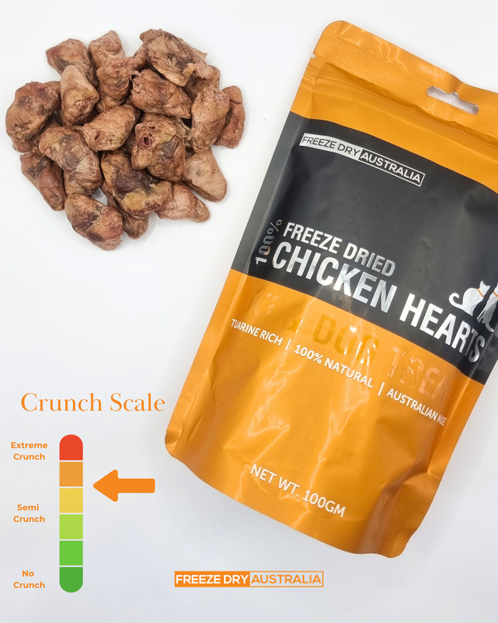 Freeze Dried Chicken Hearts 100g