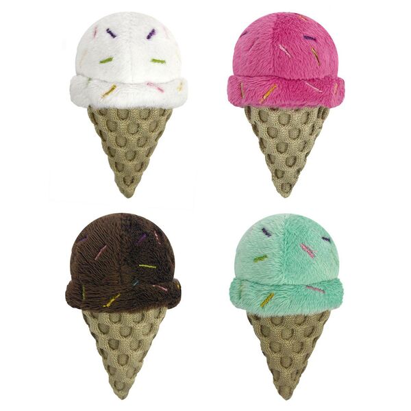 Multipet Ice Cream Cone Cat Toy w/Catnip Assorted Colours