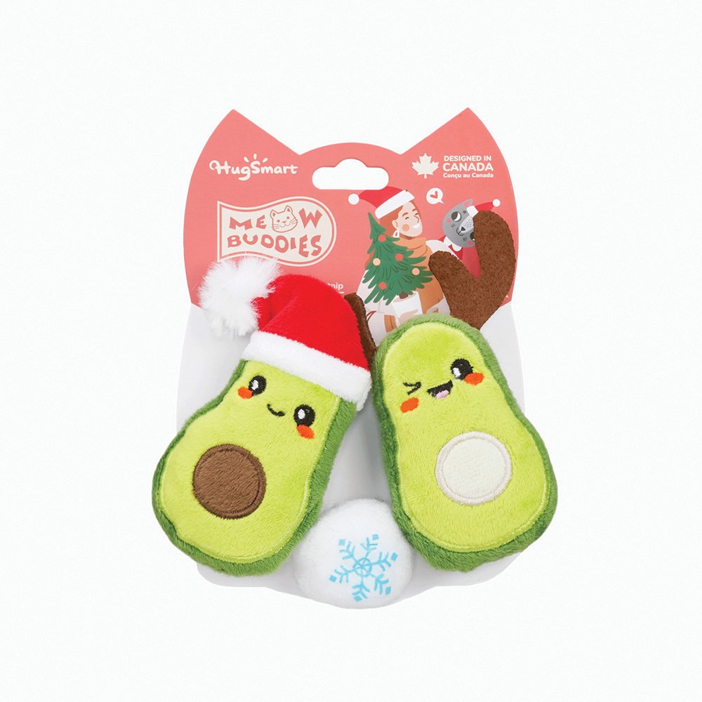 HugSmart Meow Buddies Christmas Avocado 10 x 6cm 2pk