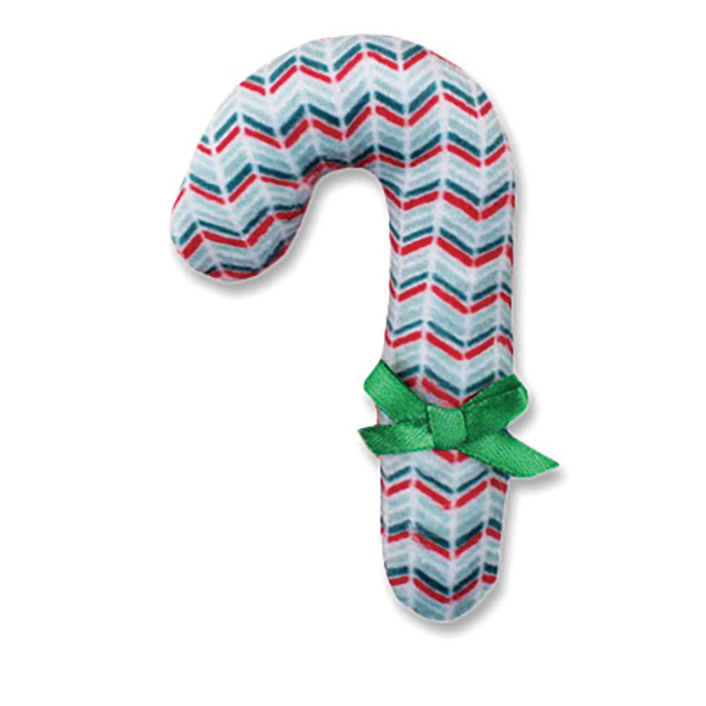 Plush Christmas Cat Toy Candy Cane