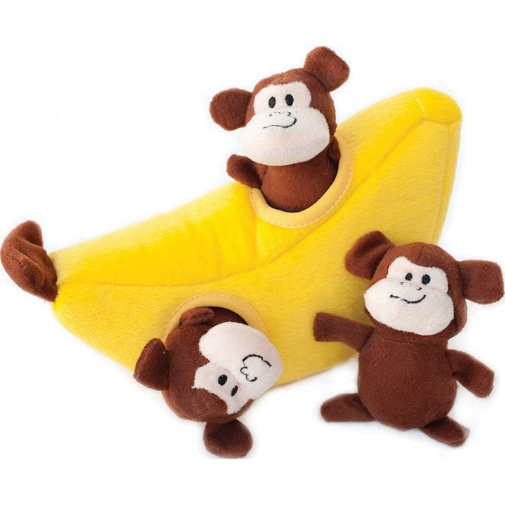 Zippy Paws Burrow Monkey 'N Banana 25x12x10cm