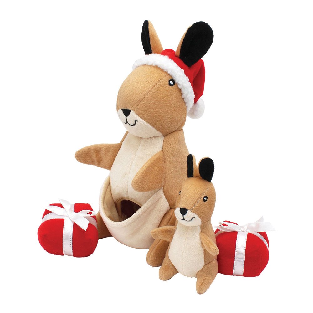 Zippy Paws Holiday Burrow Festive Kangaroo Pouch 29x13x22.5cm