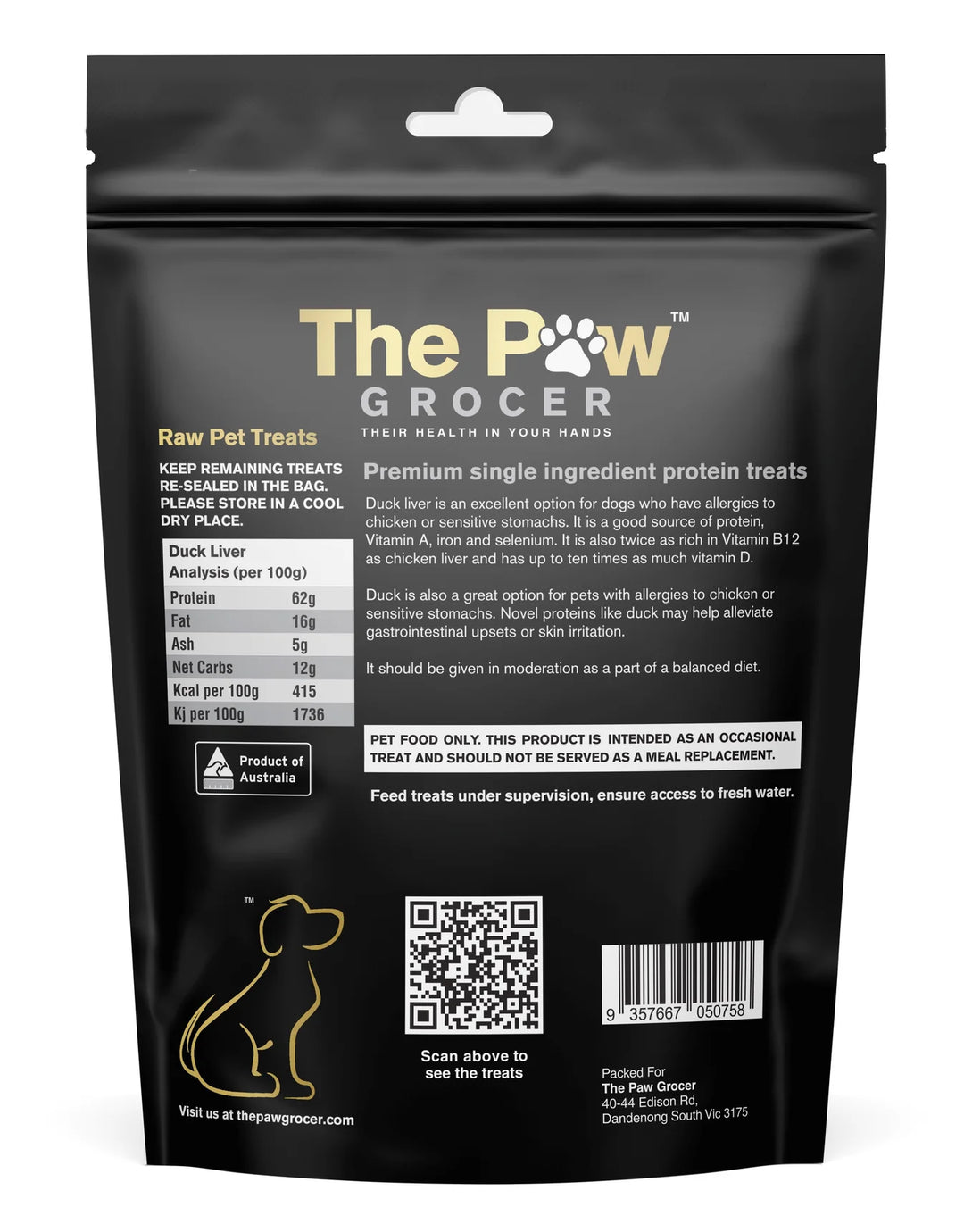Freeze Dried Duck Liver 72g