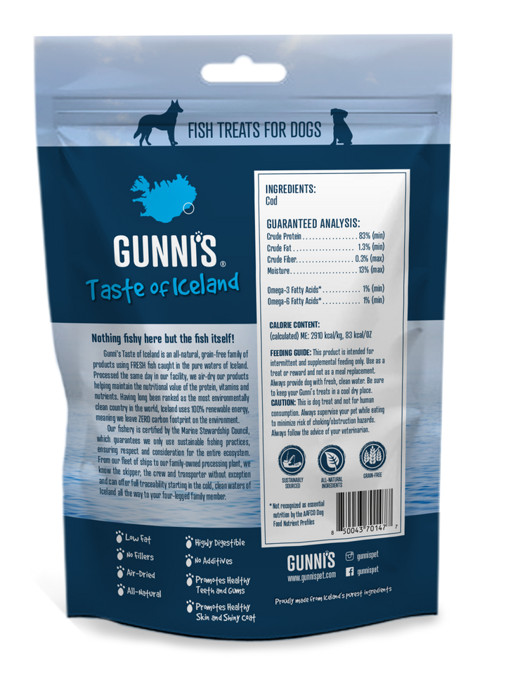 Gunni''s Cod Wafers Dog Treats 85g