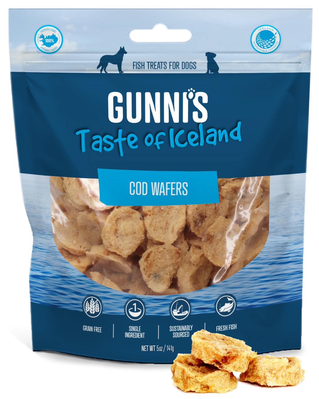 Gunni''s Cod Wafers Dog Treats 85g