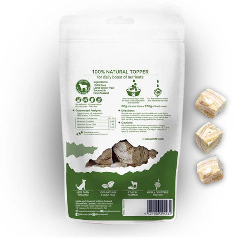 Korure Pets NZ Lamb Green Tripe Topper/Treats 50g