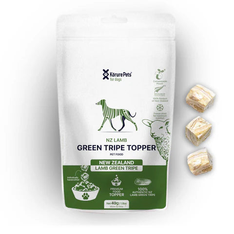 Korure Pets NZ Lamb Green Tripe Topper/Treats 50g