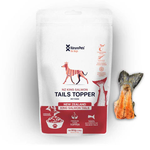 Korure Pets NZ King Salmon Tails 80g