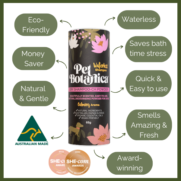 Pet Botanica Dry Shampoo for Dogs Calming Aroma 65g