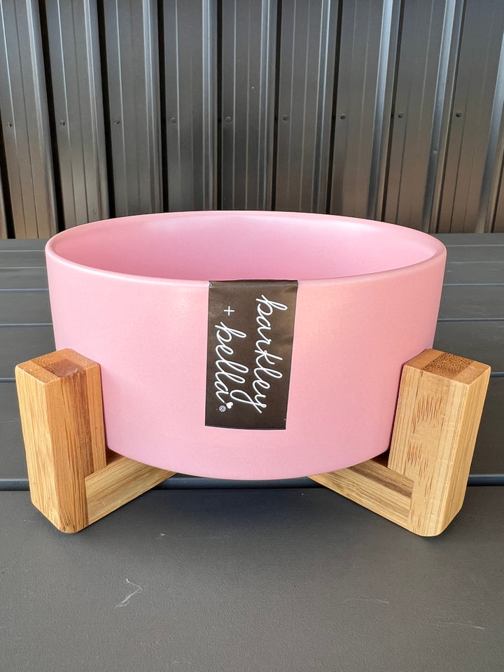 Zen Ceramic Single Stand & Bowl 850ml Pink