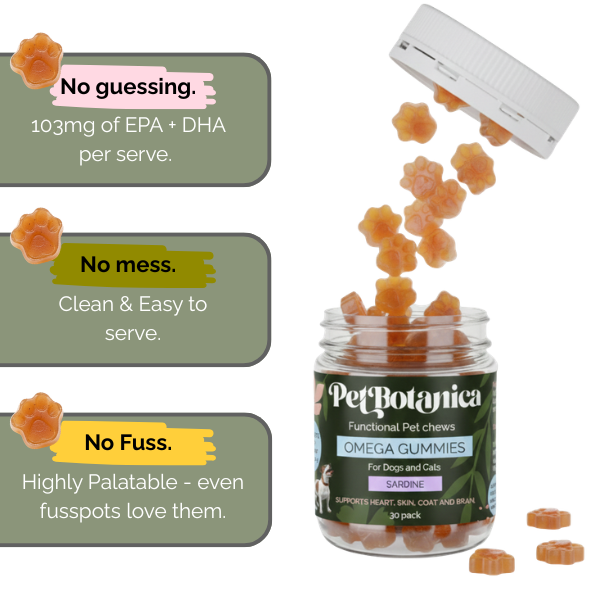 Pet Botanica Omega Gummies for Dogs & Cats Sardine 30pc