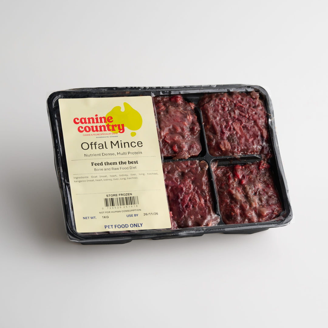 CC Roo & Goat Offal Minced 1kg Portion Tray