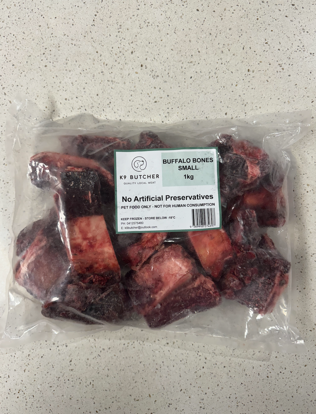 Local NT Small Buffalo Bones 1kg