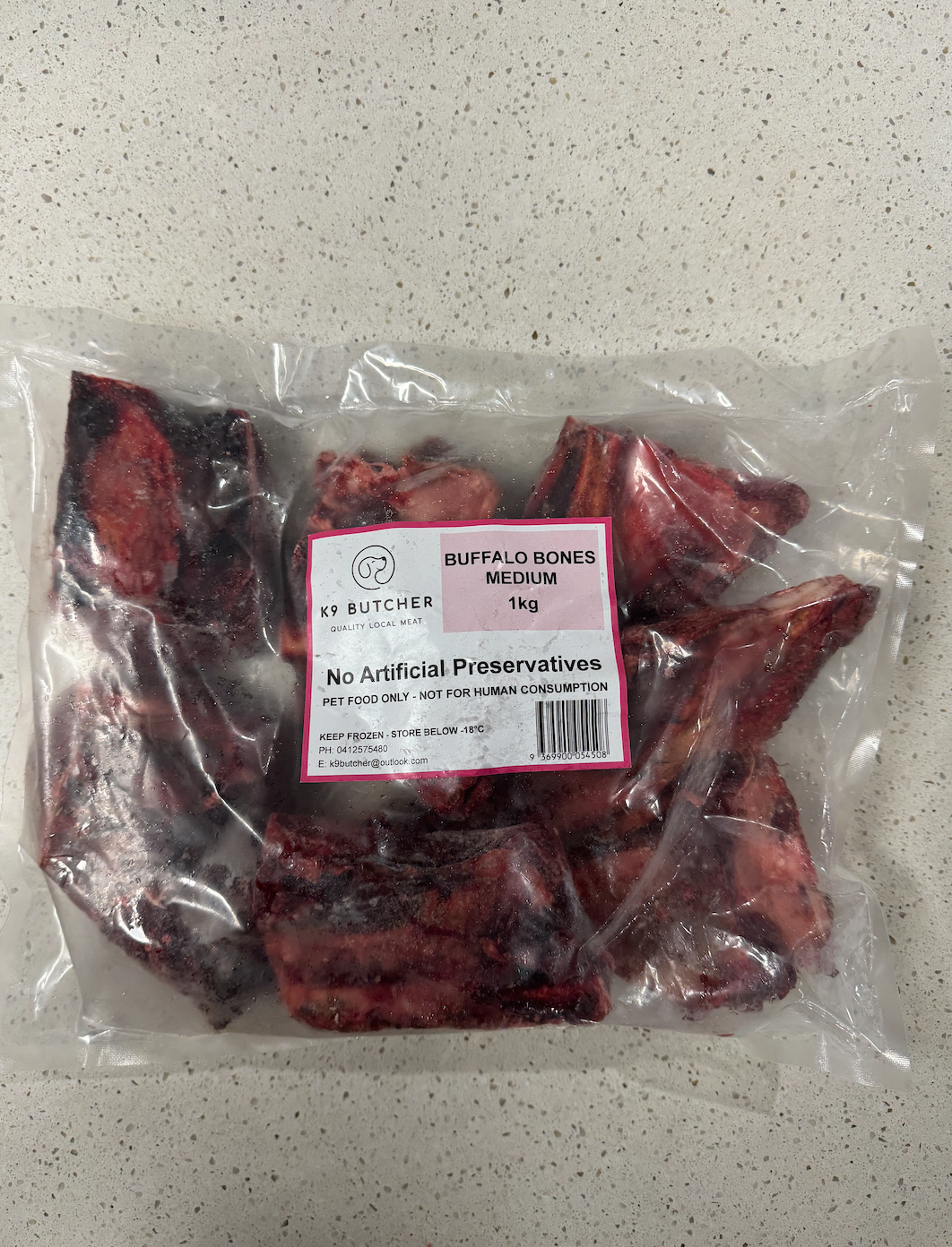 Local NT Medium Buffalo Bones 1kg