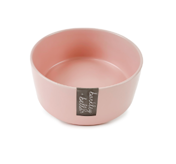 Zen Ceramic Single Stand & Bowl 850ml Pink