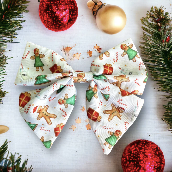 Gingerbread Sailor Dog Bow Tie