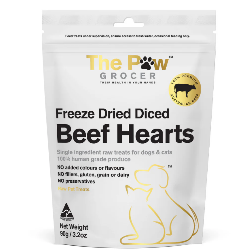 Freeze Dried Beef Hearts 90g