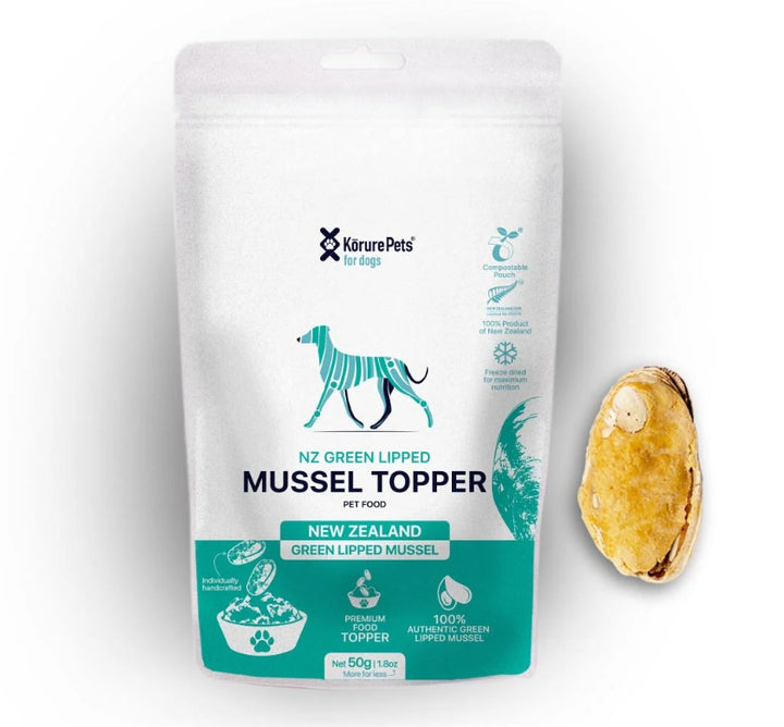 Korure Pets NZ Green Lipped Mussel Topper/Treats 50g