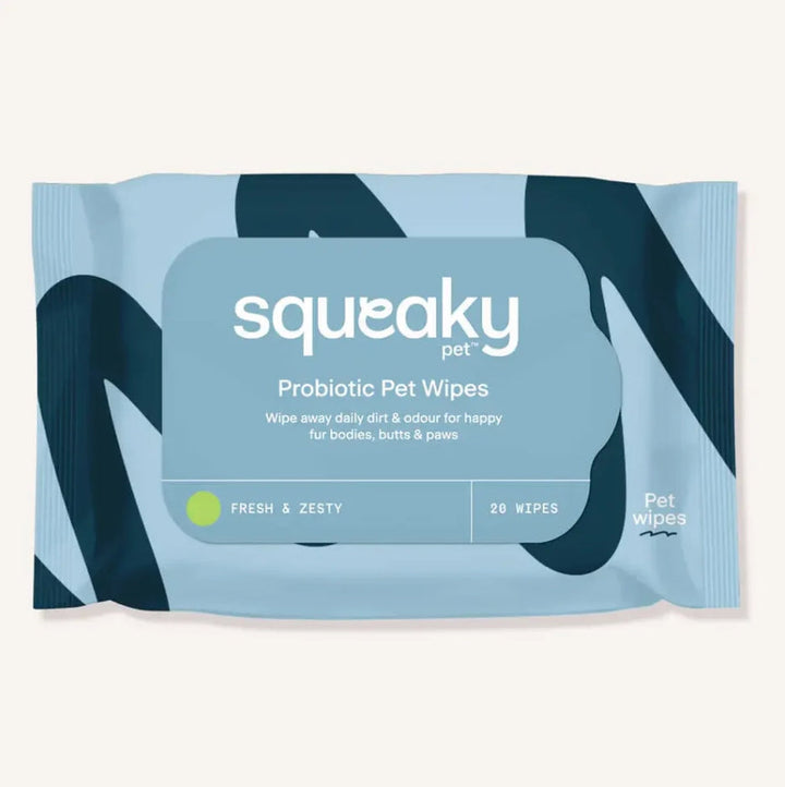 Squeaky Probiotic Pet Wipes Fresh & Zesty