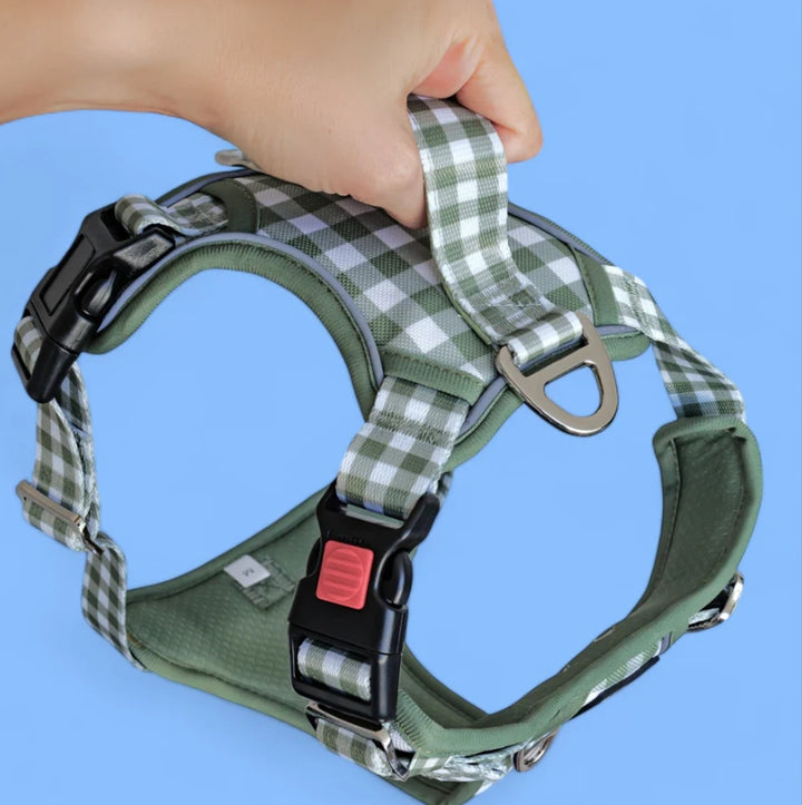 Reflective Step In Easy Reach Handle Harness