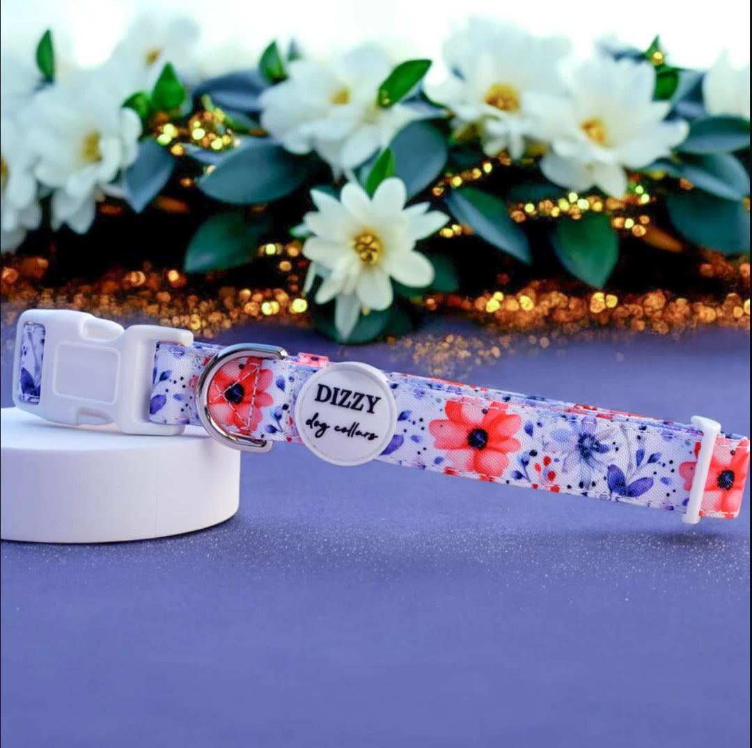 Royal Bouquet Canvas & Neoprene Dog Collar