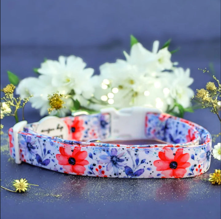 Royal Bouquet Canvas & Neoprene Dog Collar