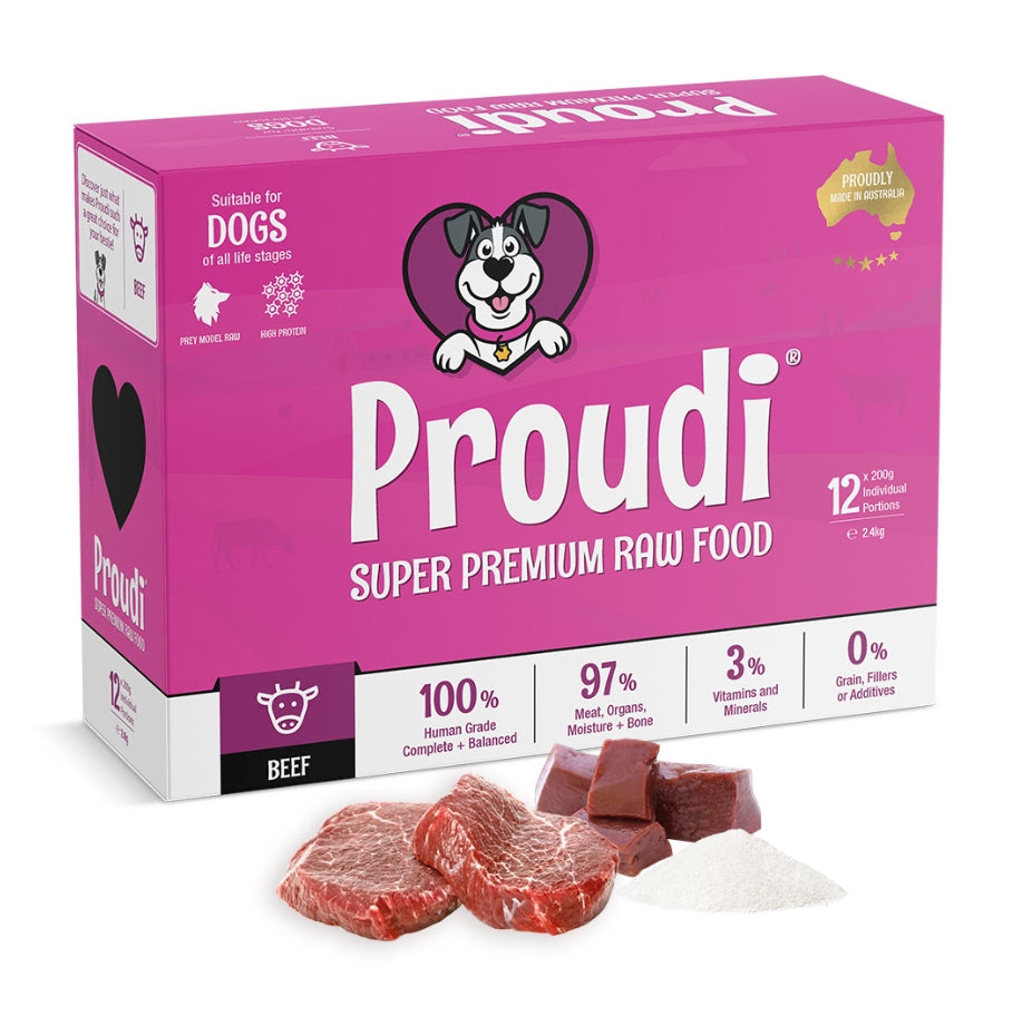 Proudi Dog Range 2.4kg (12x200g)