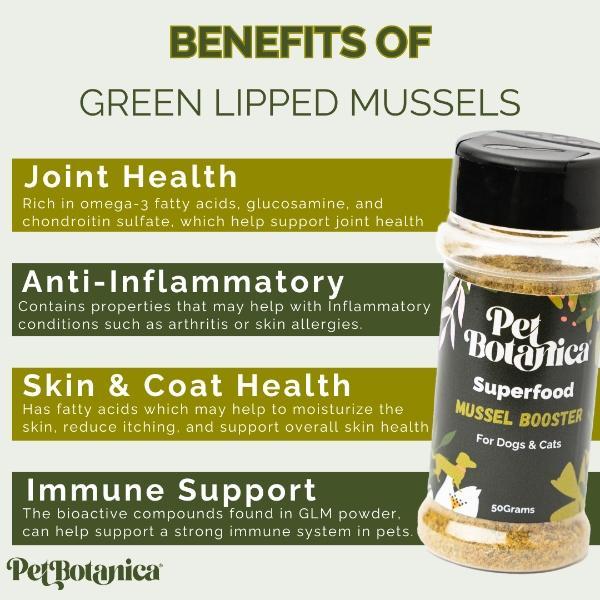 Pet Botanica Green Lipped Mussel Booster for Dogs & Cats 50g