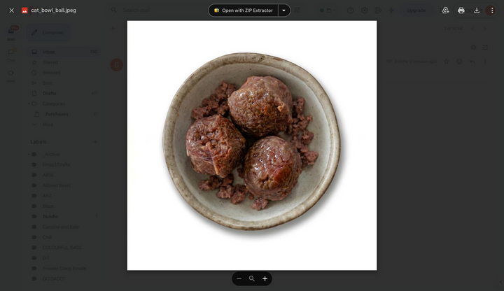 The Butcher's Cat Kangaroo & Rabbit Balls 500g