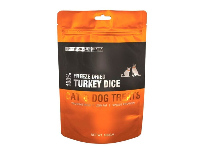 Freeze Dried Turkey Dice 100g