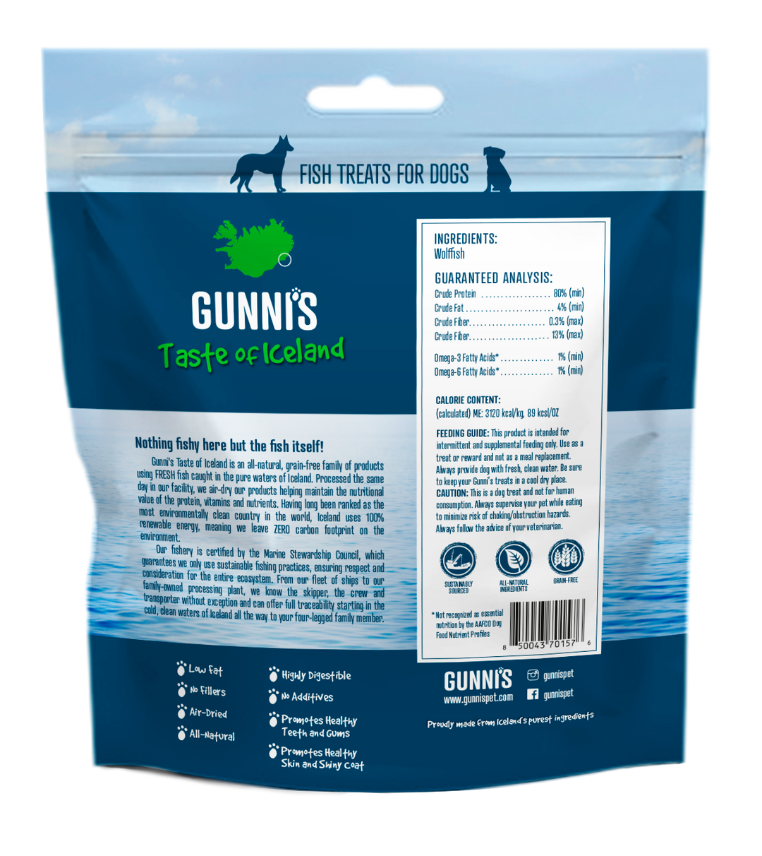 Gunni's Wolffish Baby Bites Dog Treats 71g