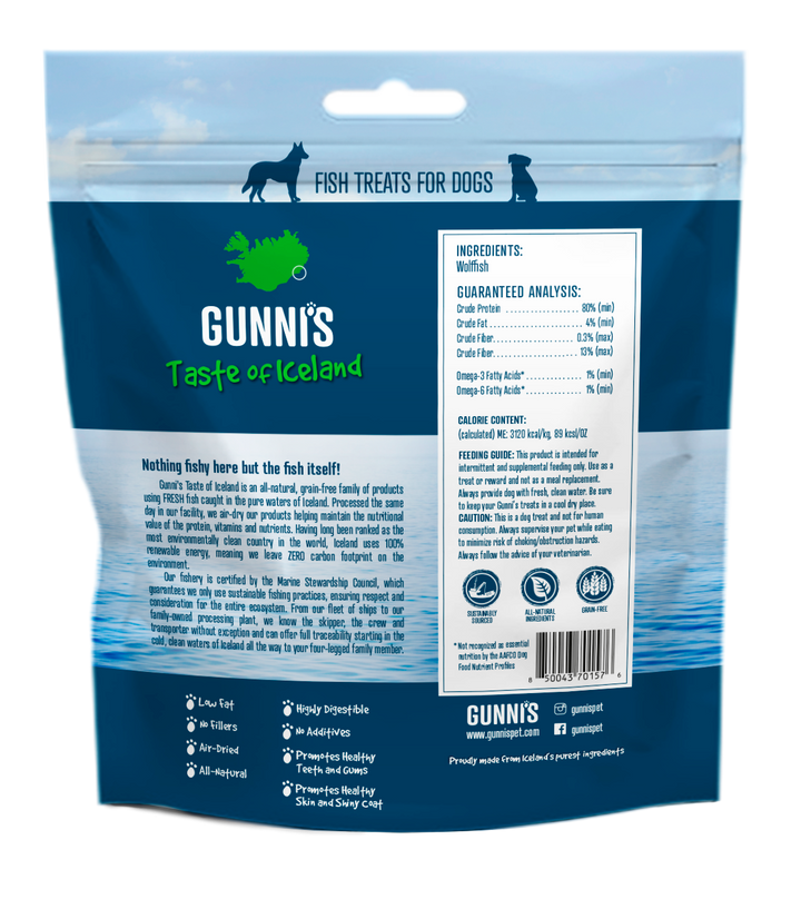 Gunni's Wolffish Baby Bites Dog Treats 71g