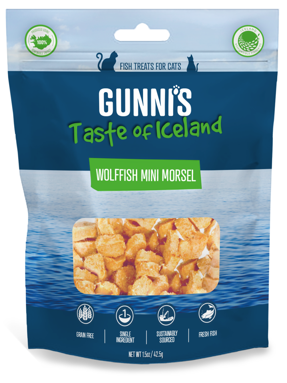 Gunni's Wolffish Mini Morsels Cat Treats 42.5g